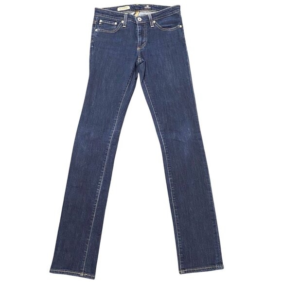 AG Adriano Goldschmied Womans Jeans 26R Dark Blue Denim the Premiere Skinny Stra - Picture 1 of 6
